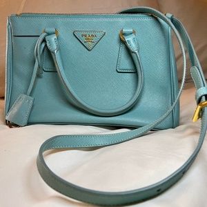 Giada Saffiano Lux Leather Small Zip Tote Bag